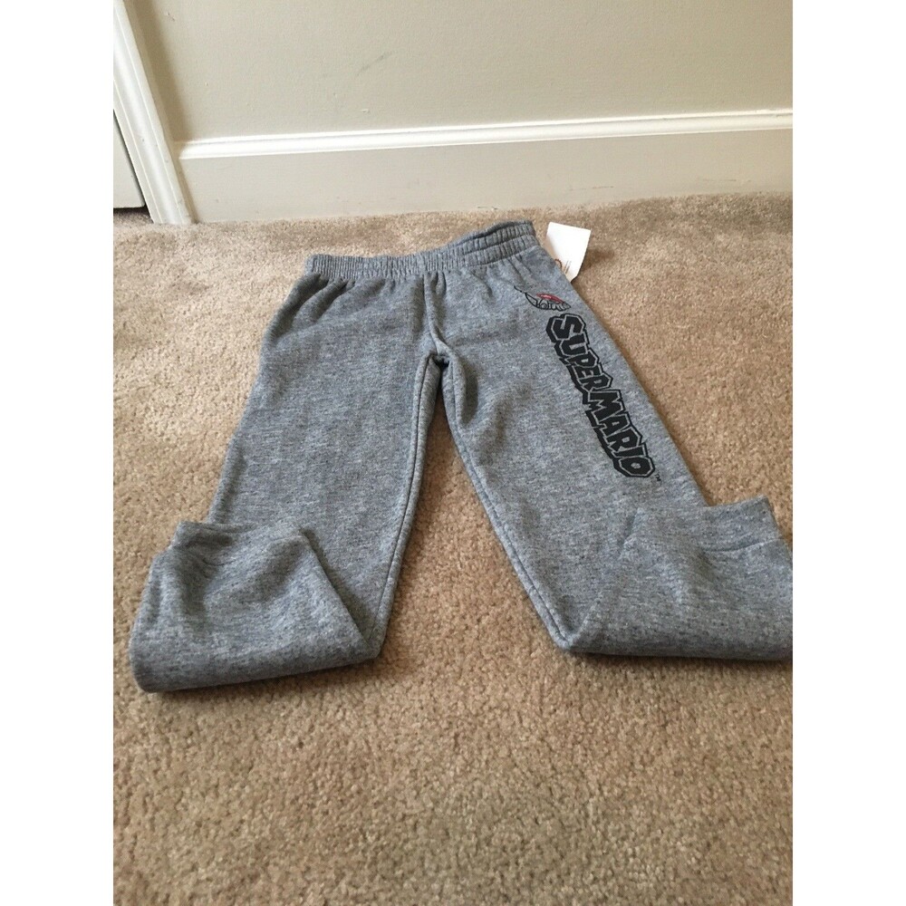 Nintendo Super Mario Brothers Boys Jogger Pants Sweatpants Size 5/6